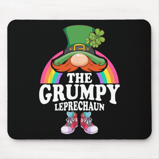 Der mürrische Leprechaun St. Patricks Day Kostüm  Mousepad (Vorne)