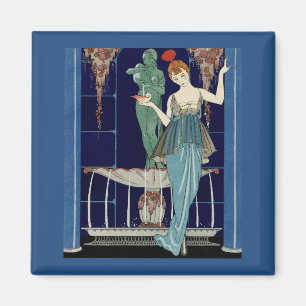 Der Muschelbrunnen von George Barbier Magnet