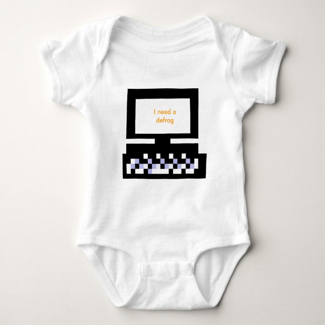 Der MUSEUM Künstler-Reihen-Bild-Computer Defrag Baby Strampler (Vorderseite)