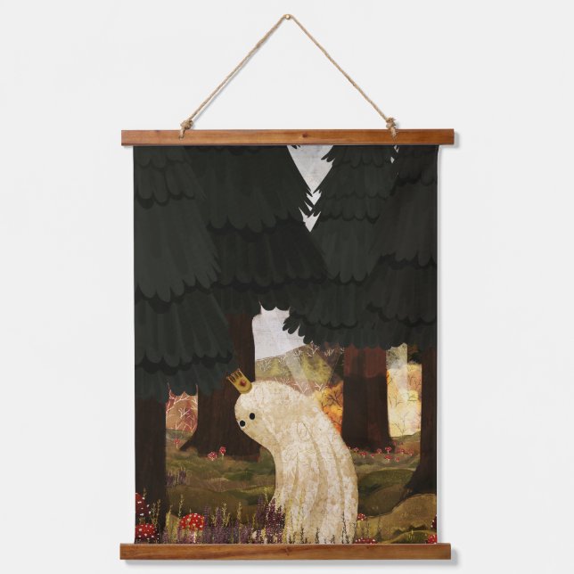 Der Mushroom King Wandteppich Mit Holzrahmen (Vorderseite)