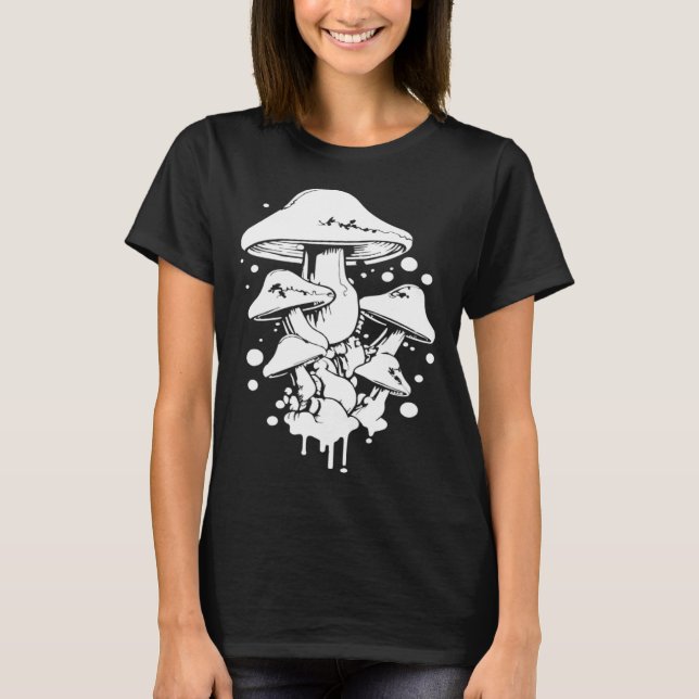 Der Mushrooming Mushr verkürzen Fungi Mycology Hun T-Shirt (Vorderseite)