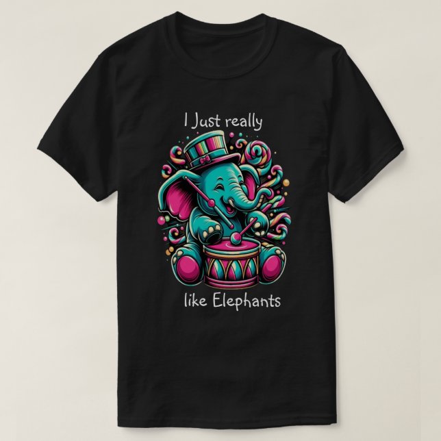 Der musikalische Pachyderm, den ich wirklich mag,  T-Shirt (Design vorne)