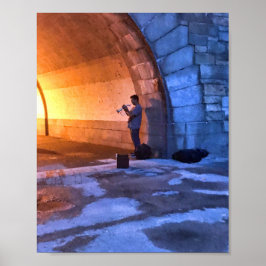 Der Musiker im Riverside Park Summer in NYC Poster