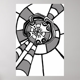 Der Musiker - Schwarz/Grau-Poster Poster