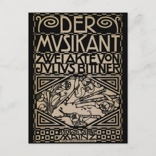 Der Musiker von Koloman Moser 1909 Postkarte