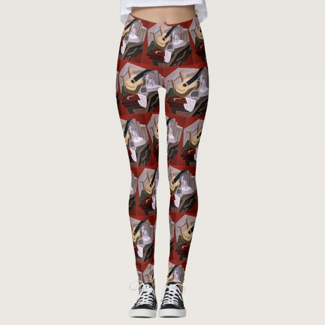 Der Musikertisch von Juan Gris Leggings (Vorderseite)