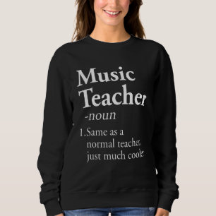 Der Musiklehrer definiert den Unterricht zurück zu Sweatshirt