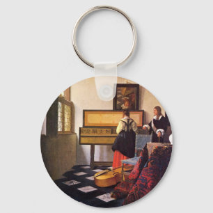 Der Musikunterricht durch Johannes Vermeer Schlüsselanhänger