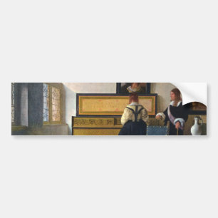 Der Musikunterricht Johannes Vermeers (circa1663) Autoaufkleber