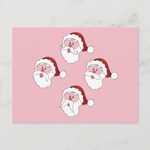 Der Mustaches des Weihnachtsmanns Feiertagspostkarte