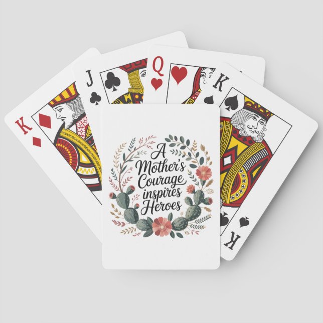 Der Mut einer Mutter inspiriert Helden Spielkarten (Rückseite)