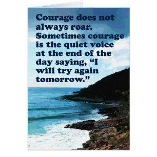 Der Mut roert nicht immer die leere Karte