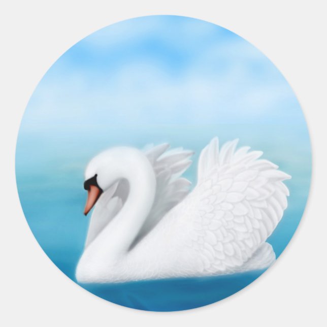 Der Mute-Swan-Sticker Runder Aufkleber (Vorderseite)