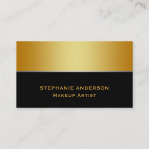 Der mutige und elegante schwarz gestreifte Makeup- Visitenkarte