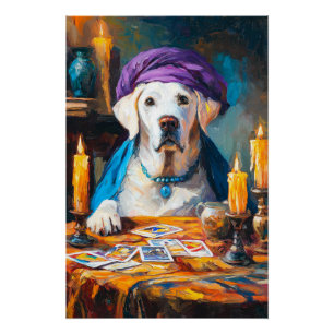 Der Mystische Fibel   Funny Fortuneteller Dog Poster
