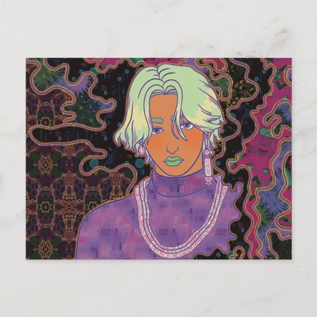 Der mystische Mann Postkarte (Vorderseite)