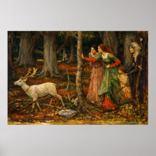 Der mystische Wald von John William Waterhouse Poster
