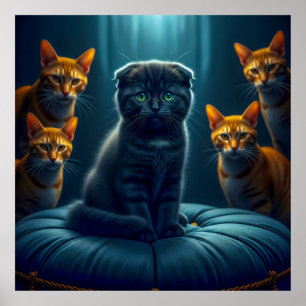 Der Mythos entlarven: Schwarze Katzen bringen Viel Poster