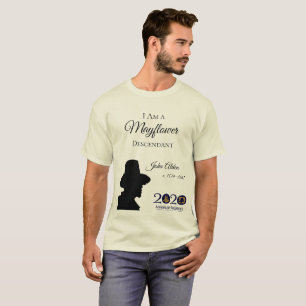 Der Nachkomme-Männer Johns Alden Mayflower der T T-Shirt