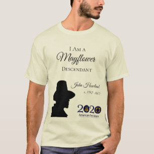 Der Nachkomme-Männer Johns Howland Mayflower der T-Shirt