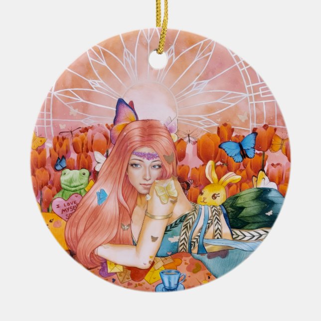 Der Nachmittag Keramik Ornament (Vorne)