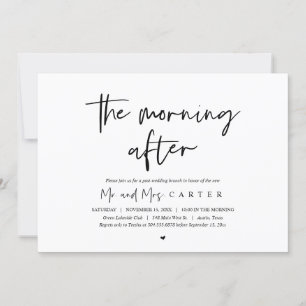 Der Nachmittag, nach der Hochzeit Brunch Einladung