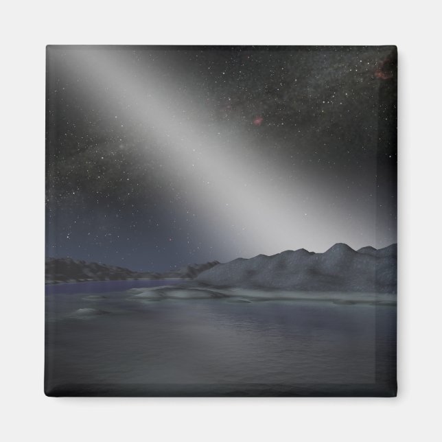 Der Nachthimmel von einem hypothetischen Alien Pla Magnet (Vorne)