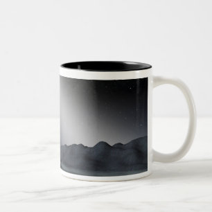 Der Nachthimmel von einem hypothetischen Zweifarbige Tasse