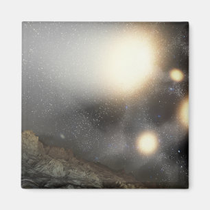 Der Nachthimmel, wie von einem hypothetischen Magnet