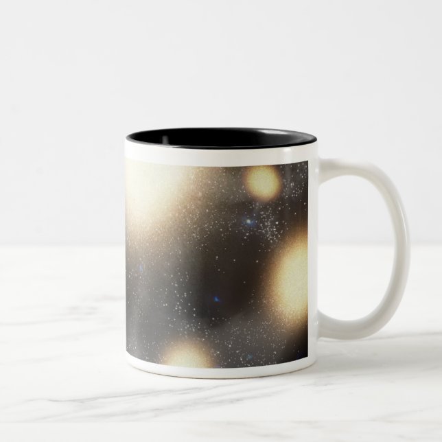 Der Nachthimmel wurde aus einem hypothetischen Flu Zweifarbige Tasse (Rechts)