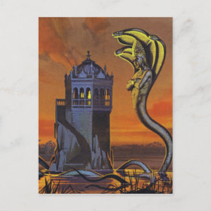 Der Naga-König (farbige Litho) Postkarte