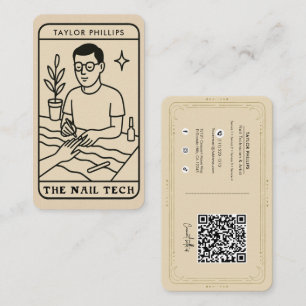 Der Nageltechniker-Männlich-Mystischer-Tarot-Socia Visitenkarte