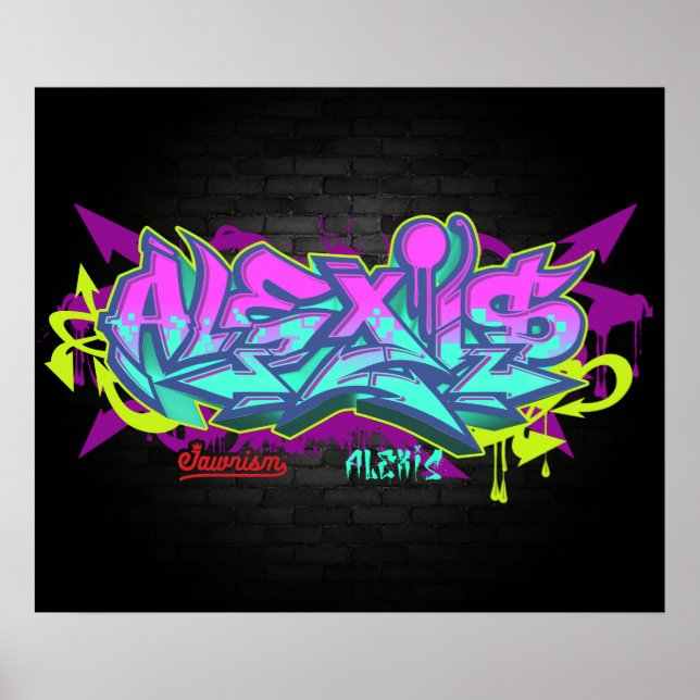 Der Name Alexis in Graffiti Poster (Vorne)