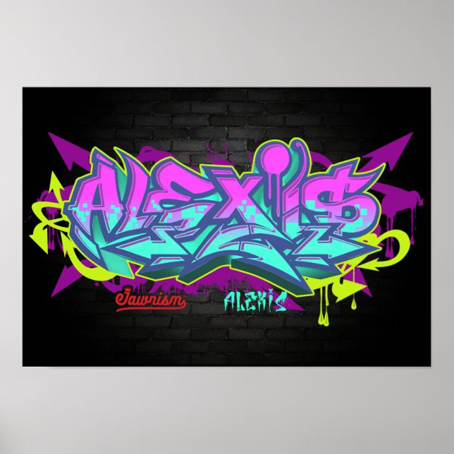 Der Name Alexis in Graffiti Poster (Vorne)