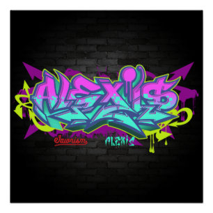 Der Name Alexis in Graffiti Poster