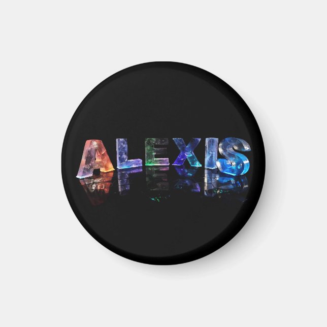 Der Name Alexis in Lights Magnet (Vorne)