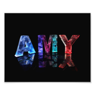 Der Name Amy in Lights Fotodruck