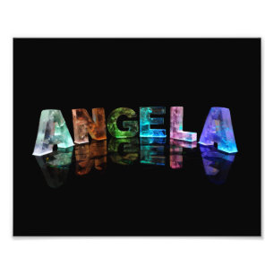 Der Name Angela im Licht Fotodruck