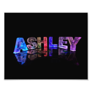 Der Name Ashley in 3D Lights Fotodruck