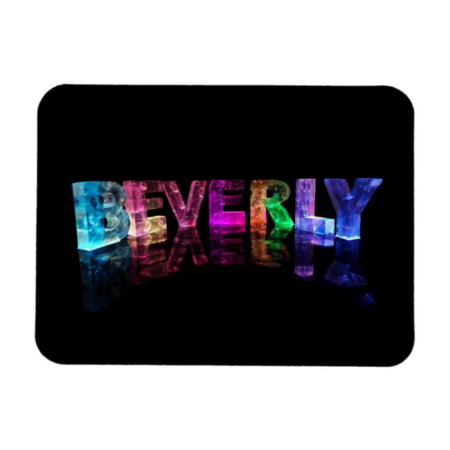 Der Name Beverly in 3D Lights Magnet (Horizontal)