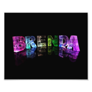 Der Name Brenda in 3D-Leuchten Fotodruck