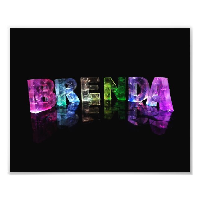 Der Name Brenda in 3D-Leuchten Fotodruck (Vorne)
