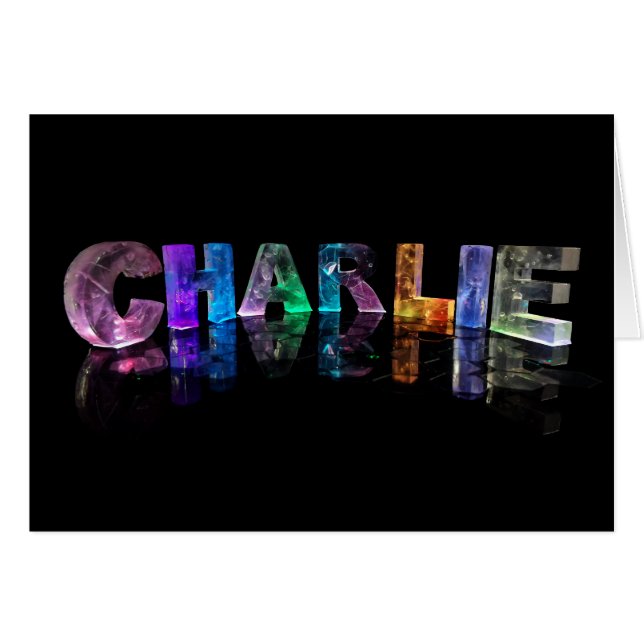 Der Name Charlie in 3D Lights (Vorderseite (Horizontal))