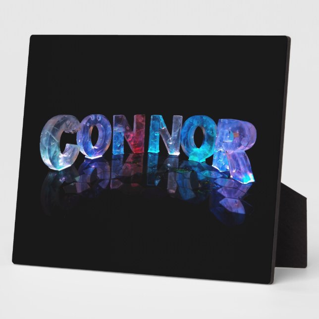 Der Name Connor in 3D Lights Fotoplatte (Seite)
