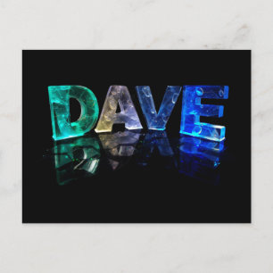 Der Name Dave in 3D Lights (Foto) Postkarte