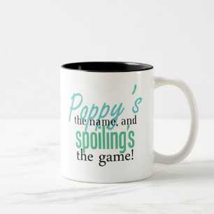 Der Name der Mohnblume und Verderbens des Spiels Zweifarbige Tasse