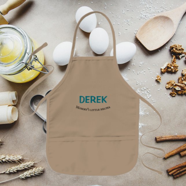 Der Name des kleinen Helferboys Kinderschürze (Von Creator hochgeladen)
