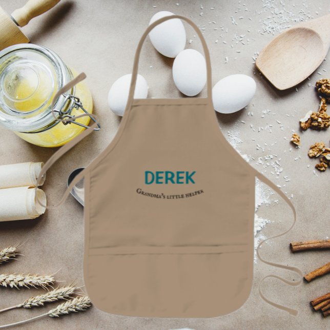 Der Name des kleinen Helferboys von Oma Kinderschürze (In Situ)