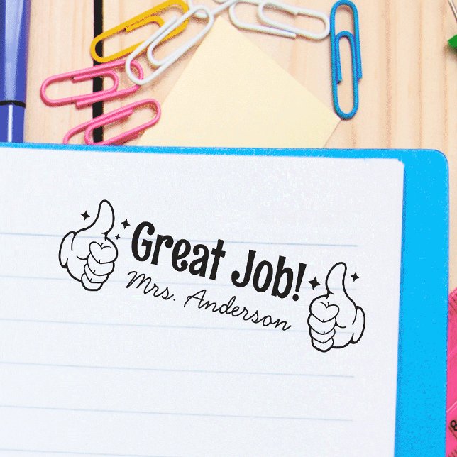 Der Name des personalisierten Lehrers "Großer Job" Permastempel (Von Creator hochgeladen)