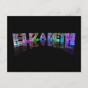 Der Name Elisabeth in 3D-Leuchten (Foto) Postkarte